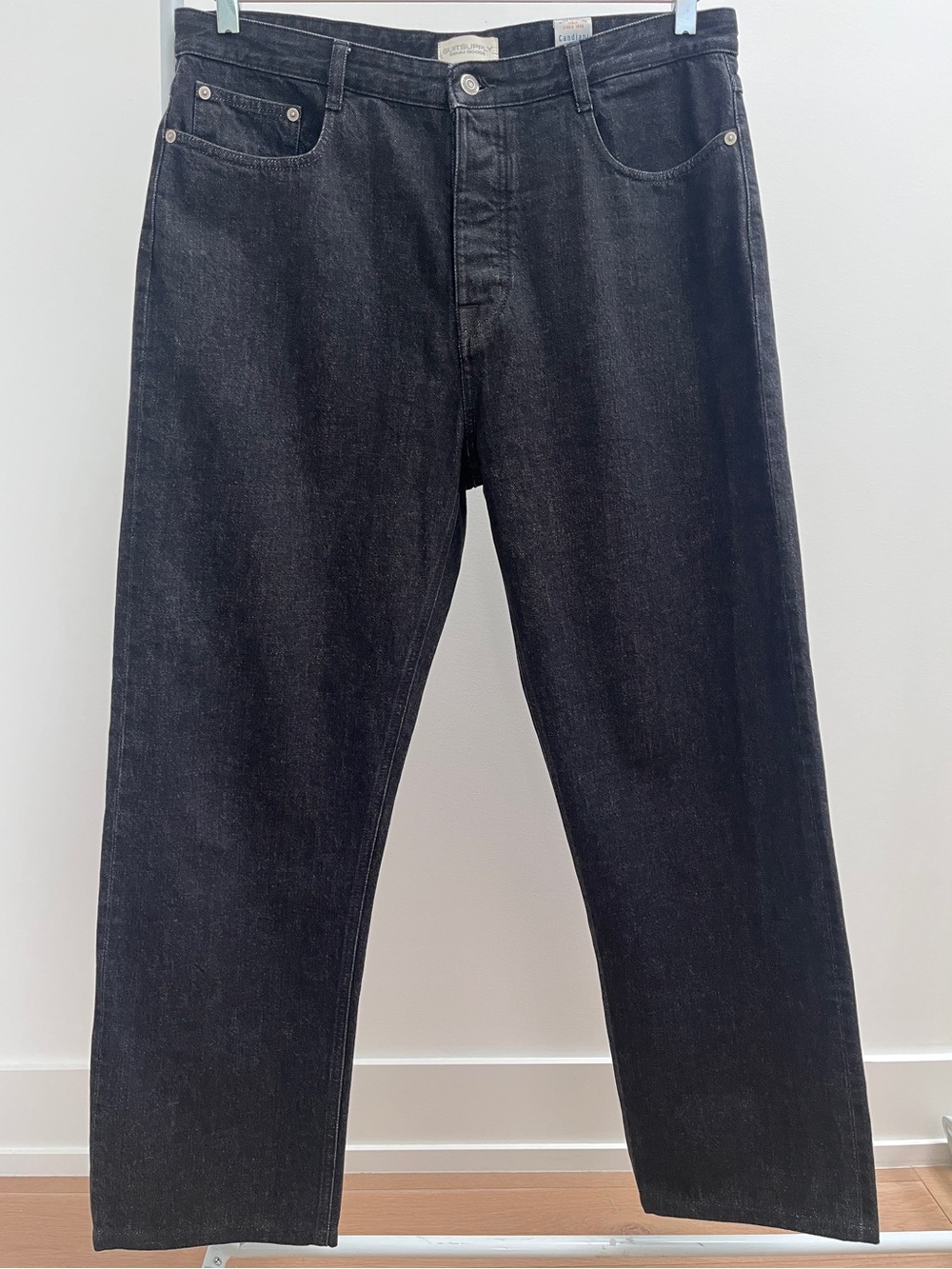 Suit Supply Charles regular fit jeans 36 black selvedge denim Candiani Italy